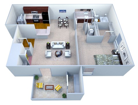 Walton Crossing Apartments A2 Floor Plan